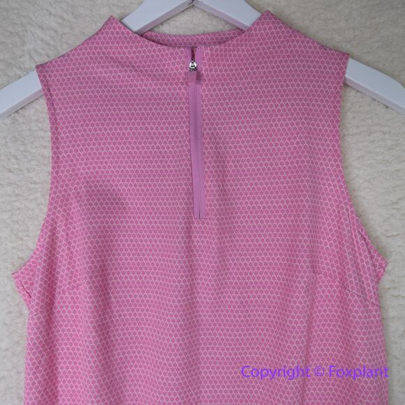 New! Vineyard Vines Sleeveless Golf Dress Pink Cloud forest Geo, size XS - Picture 2 of 16